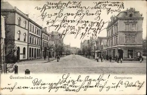 Ak Geestemünde Bremerhaven, Georgstraße