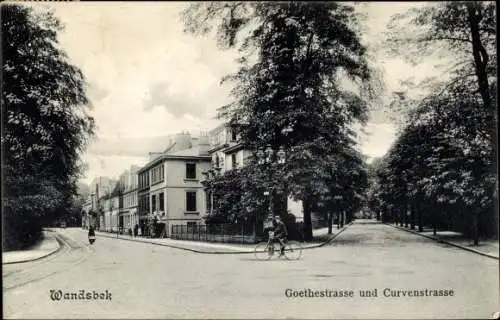 Ak Hamburg Wandsbek, Goethestraße und Kurvenstraße