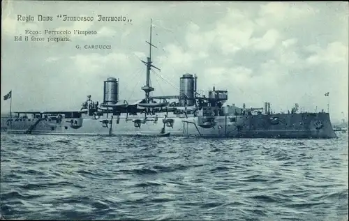 Ak Italienisches Kriegsschiff, Regia Nave Francesco Ferruccio