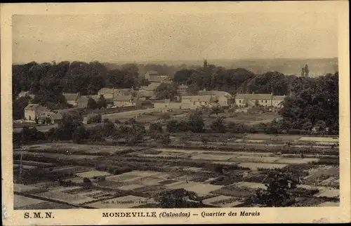 Ak Mondeville Calvados, Quartier des Marais