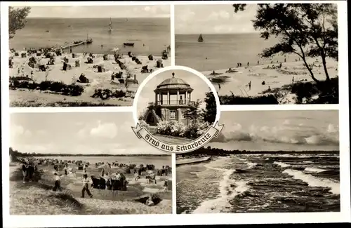 Ak Scharbeutz in Ostholstein, Strand, See, Pavillon