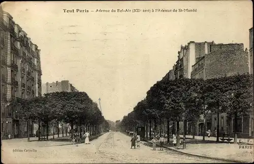 Ak Paris XII, Avenue du Bel Air, Avenue St. Mandé