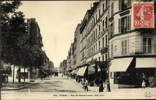 Ak Paris XII, Rue du Rendez vous