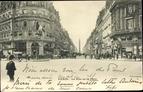 Ak Paris II., La Rue de la Paix