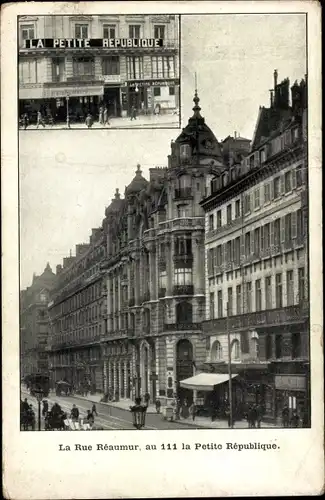 Ak Paris II., La Rue Réaumur, au 111 la Petite République