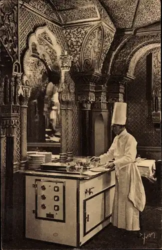 Ak Paris II., Restaurant Luce, Passage des Princes, Rue de Richelieu, Koch