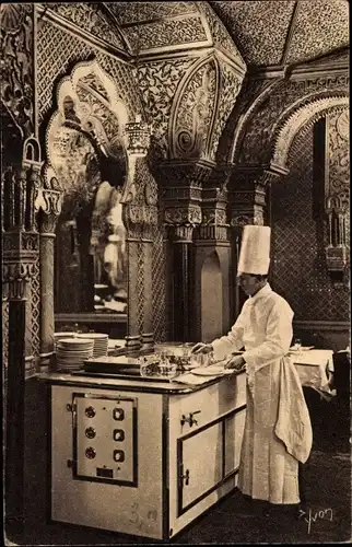 Ak Paris II., Restaurant Luce, Passage des Princes, Rue de Richelieu, Koch