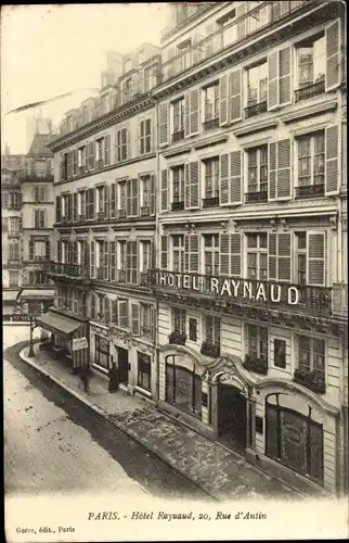 Ak Paris II., Hotel Raynaud, Rue d'Antin