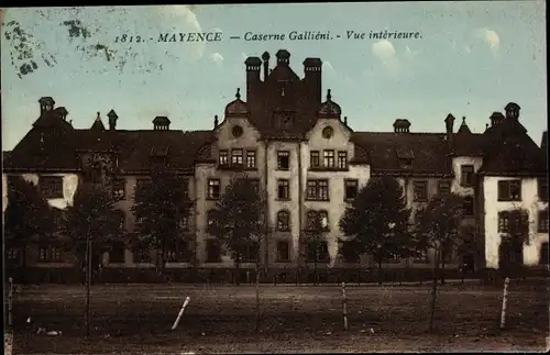 Ak Mainz, Caserne Galliéni, vue interieure