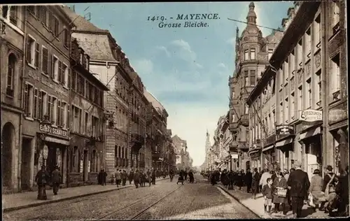 Ak Mainz am Rhein, Grosse Bleiche, Straßenpartie