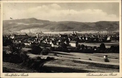 Ak Saalfeld an der Saale Thüringen, Teilansicht der Stadt