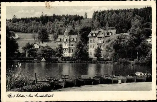 Ak Bad Elster im Vogtland, Gondelteich