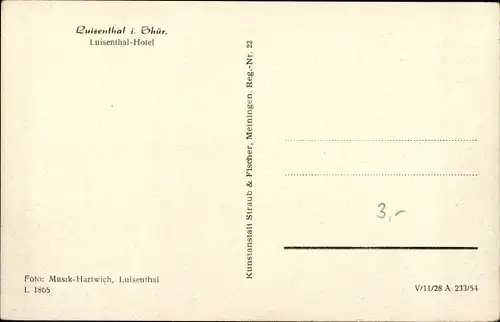 Ak Luisenthal in Thüringen, Partie am Luisenthal Hotel