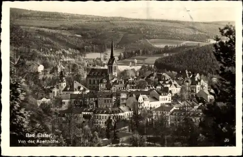 Ak Bad Elster Vogtland, Blick von der Apelthütte