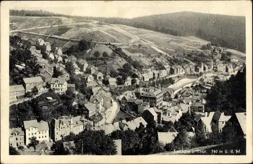 Ak Lauscha in Thüringen, Vogelschau