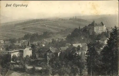 Ak Elgersburg in Thüringen, Blick über Ort und Burg
