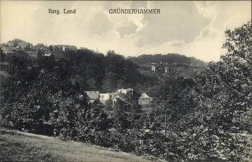 Ak Gründerhammer Remscheid im Bergischen Land, Blick auf den Ort