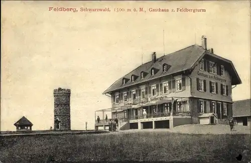 Ak Feldberg im Schwarzwald Baden Württemberg, Gasthaus zum Feldbergturm 