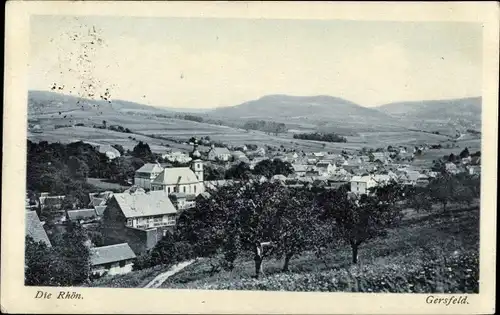 Ak Gersfeld in der Rhön Hessen, Panoramablick