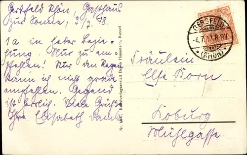 Ak Gersfeld in der Rhön Hessen, Panoramablick