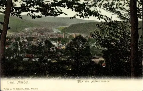 Ak Hann. Münden in Niedersachsen, Blick vom Molkenbrunnen