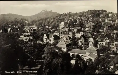 Ak Lutherstadt Eisenach in Thüringen, Blick vom Fürstenhof