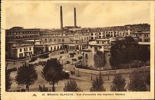 Ak Lyon Rhône, Grange Blanche, Vue d'ensemble des nouveaux hopitaux