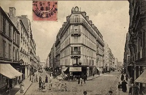 Ak Paris XVIII., Carrefour des Rues Letort et Duchesne