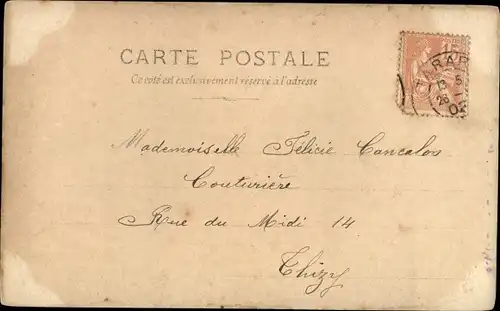 Ak Opernsängerin Mme Heglon, Portrait mit Hut