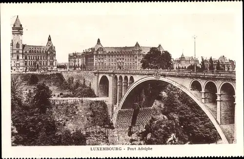 Ak Luxemburg, Pont Adolphe