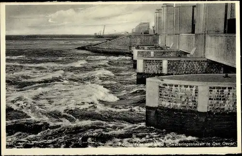 Ak Den Oever Wieringen Nordholland Niederlande, Uitwateringssluizen