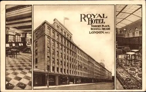 Ak London City, Royal Hotel, Woburn Place, Russell Square