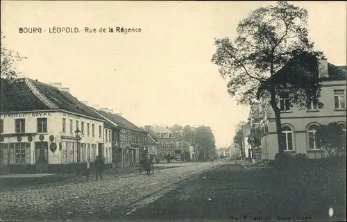 Ak Bourg Leopold Leopoldsburg Flandern Limburg, Rue de la Regence