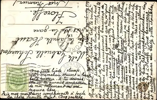 Ak And they say School days are your happiest days, trauriges Kind lernt