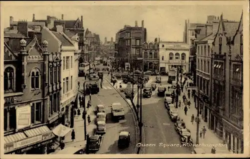 Ak Wolverhampton West Midlands England, Queen Square