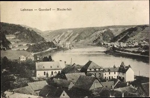 Ak Lehmen Gondorf Niederfell, Weinberge an der Mosel