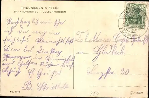 Ak Gelsenkirchen im Ruhrgebiet, Kaiserliches Postamt