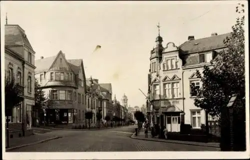 Ak Zeulenroda Triebes Thüringen, Straßenkreuzung, Stalinstraße, HO Geschäft