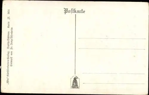 Künstler Ak Glückwunsch, Weihnachten, das Opferpfohlen, Deutsche Jul und Weihnachtsbilder