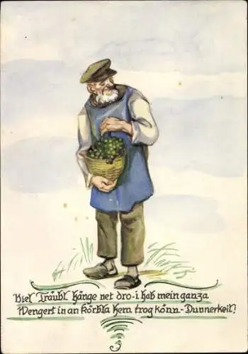 Künstler Ak Schiestl, Rud., Winzer, Weinbauer