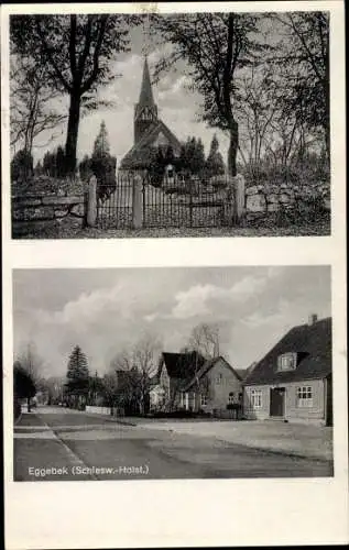 Ak Eggebek Kreis Flensburg, Kirche, Straßenansicht