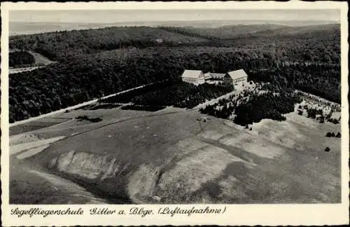 Ak Gitter Salzgitter in Niedersachsen, Segelfliegerschule, Fliegeraufnahme
