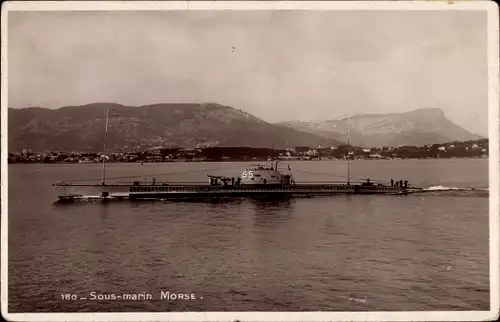Ak Französisches U Boot, Morse, S 5, Sous marin