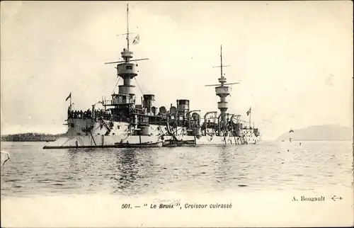 Ak Französisches Kriegsschiff, Le Bruix, Croiseur Cuirasse