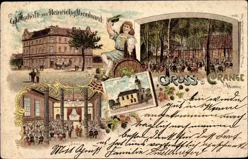 Litho Crange Wanne Herne im Ruhrgebiet, Wirtschaft von Heinrich Abenhard, Kirche