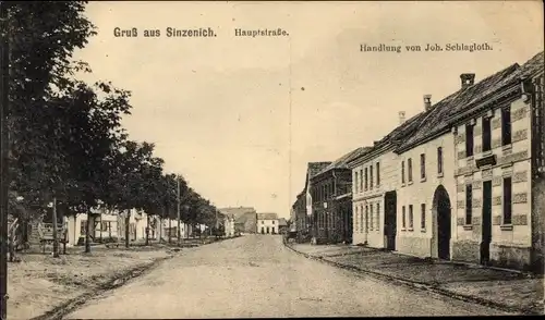 Ak Sinzenich Zülpich Kreis Euskirchen, Hauptstraße, Handlung von J. Schlagloth