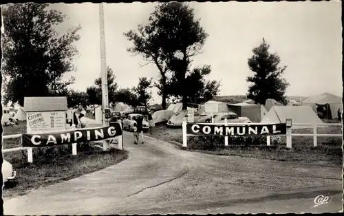 Ak Franceville Calvados, Entrée du camping communal