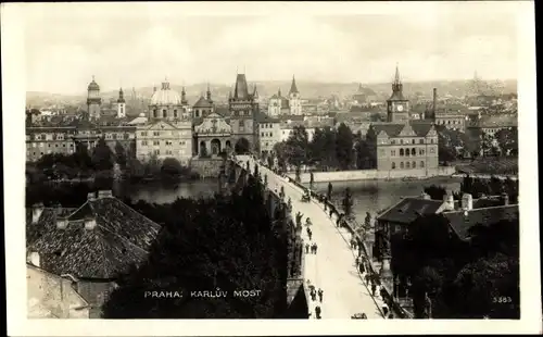Ak Praha Prag Tschechien, Karluv most, Karlsbrücke