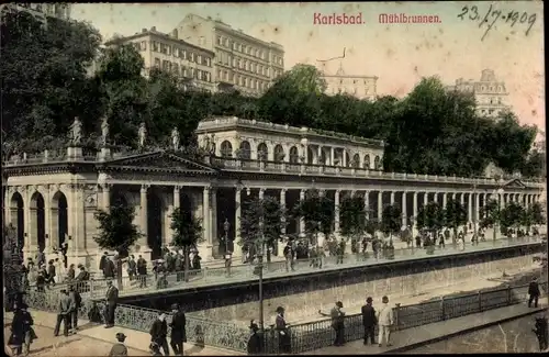 Ak Karlovy Vary Karlsbad Stadt, Mühlbrunnen