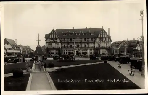 Ak Zoute Knokke Heist Heyst Knocke sur Mer Westflandern, Place Albert, Hotel Memline